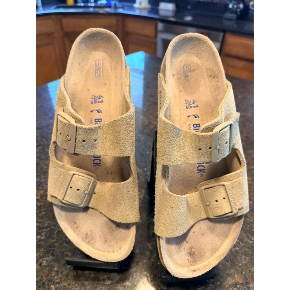Birkenstock Arizona Soft Footbed Taupe Suede Sandals – EU 41 (L10/M8) - EUC